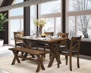 Mazin Furniture Pandora Brown Dining Bench-2
