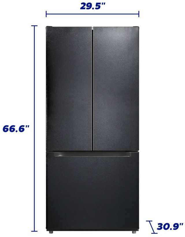 Element® 30 in. 18.4 Cu. Ft. Black French Door Refrigerator -3