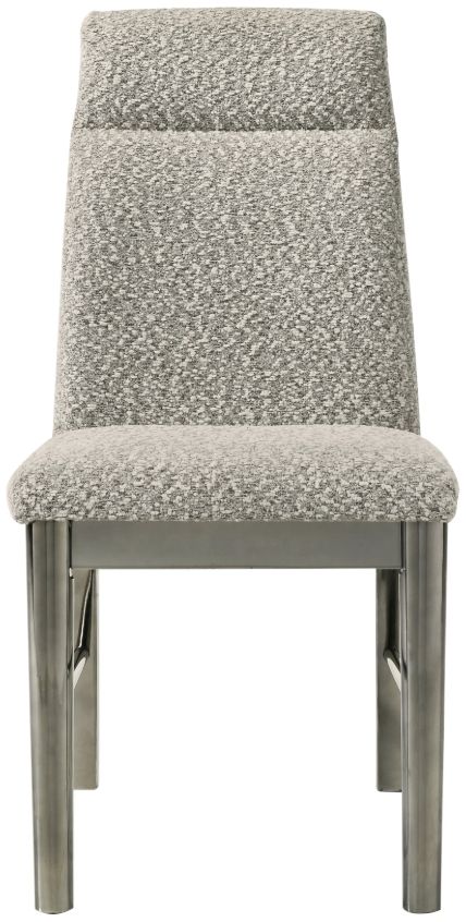 New Classic® Home Furnishings Lennox Gray/Silver Dining Side Chair-2
