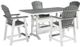 Signature Design by Ashley® Transville 5-Piece Gray/White Outdoor Dining Set-0