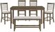 Mazin Furniture 6-Piece Emilia Light Brown/Gray Counter Height Dining Room Set-0