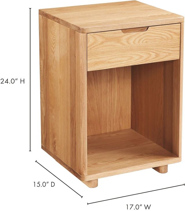Moe's Home Collection Osamu Natural Oak Nightstand-2