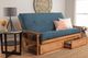 Kodiak Furniture Monterey Suede Navy/Butternut Full Storage Futon with Mattress-1
