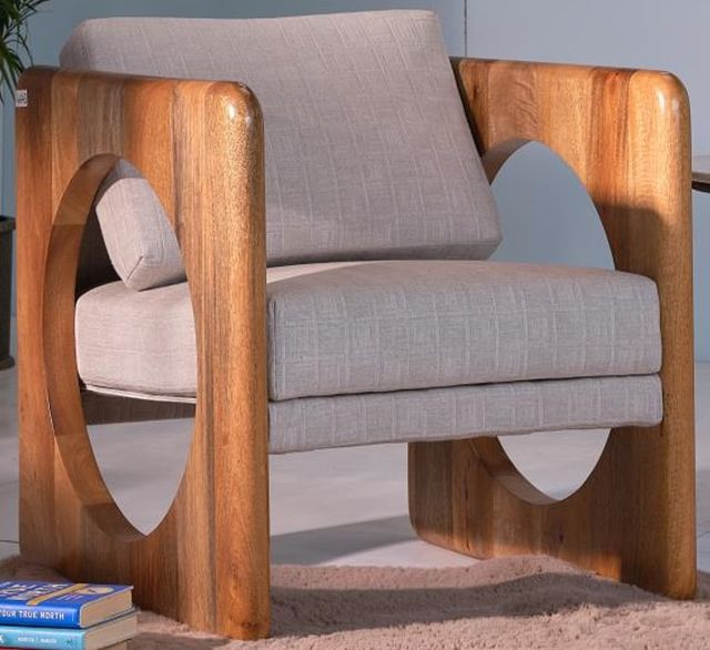 Jaipur Furniture Burbank Beige/Brown Chair-0