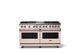 Viking® 5 Series 60" Blush Pro Style Dual Fuel (LP) Range with Brushed Brass Trim-0