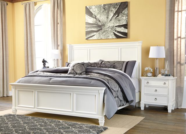 Millennium® by Ashley® Prentice White Queen Panel Bed-3