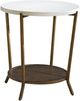 Universal Explore Home™ Playlist White End Table with Bronze/Brown Eyed Girl Base-0