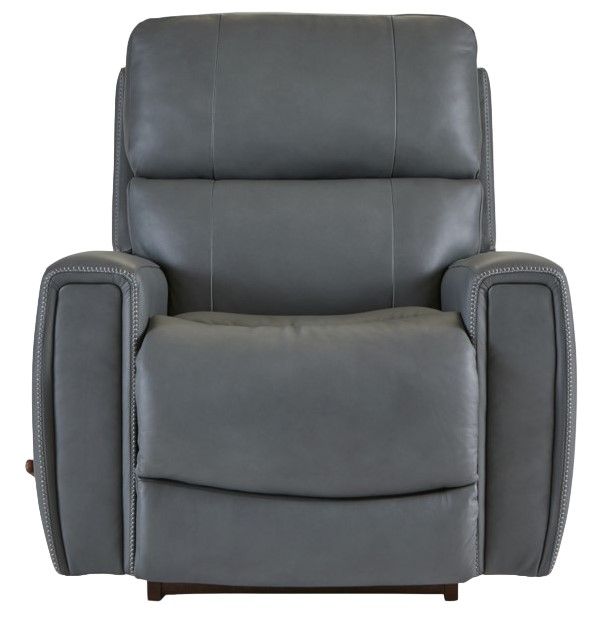 La-Z-Boy® Apollo Blue Grey Leather Manual Rocking Recliner-1