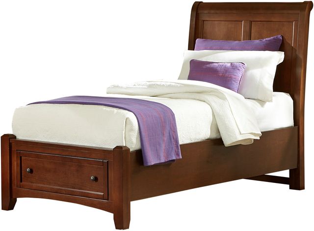 Vaughan-Bassett Bonanza Cherry Twin Sleigh Headboard-0