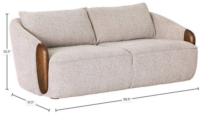 LH Home Seating Scale Heritage Brown/Wheat Sofa-2