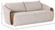 LH Home Seating Scale Heritage Brown/Wheat Sofa-2