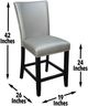 Steve Silver Co. Camila Espresso/Silver Upholstered Counter Stool-2