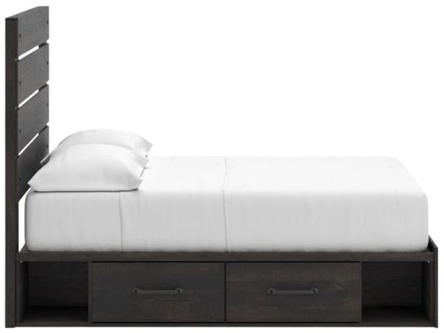 Signature Design by Ashley® Delmorta Dark Gray Youth Full Storage Panel Bed-3