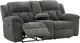 Signature Design by Ashley® Frohn Graphite Manual Double Reclining Loveseat with Console-1