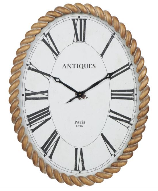 Deco Marche Brown Twisted Frame Wall Clock-0