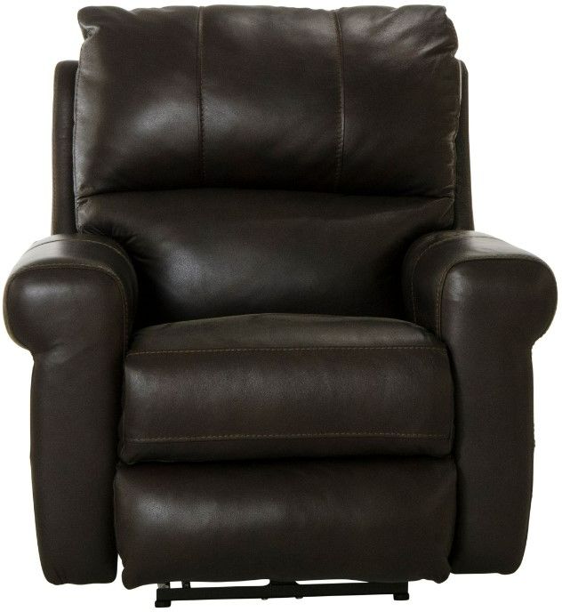 Catnapper® Torretta Chocolate Leather Power Lay Flat Recliner-2