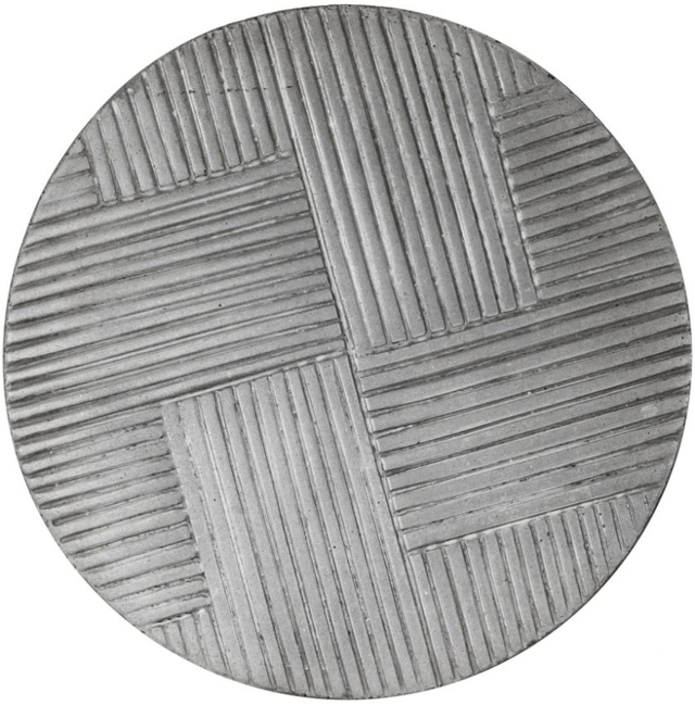 Moe's Home Collection Foundation Dark Grey Concrete Outdoor Accent Table with Black Metal Post-3