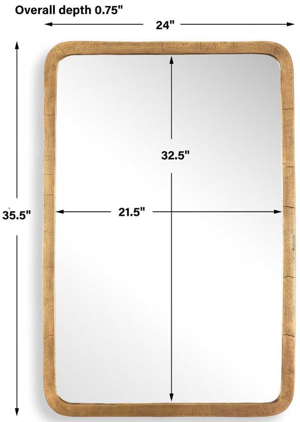 Uttermost® Vestry Antique Brass Mirror-2