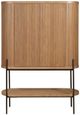 Universal Explore Home™ New Modern Linnea Aged Satin Pewter/Natural Oak Bar Cabinet-2