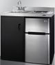Summit® 39" Black and Stainless Steel All-In-One Kitchenette-2