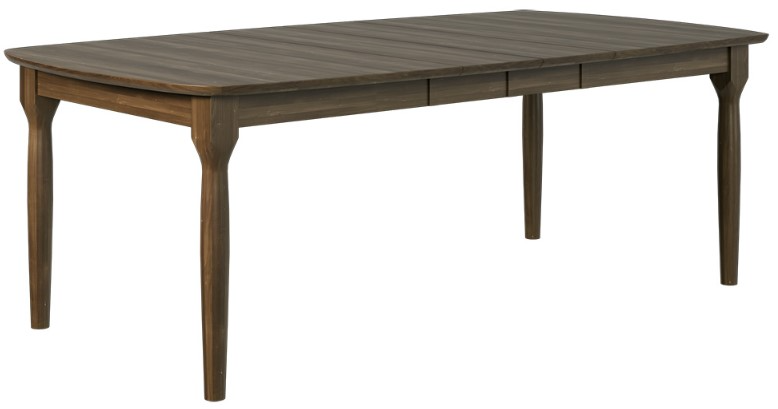 Country View Woodworking Customizable Carlsbad 38" Elm Top Dining Table with 2-Leaves and Brown Maple Base