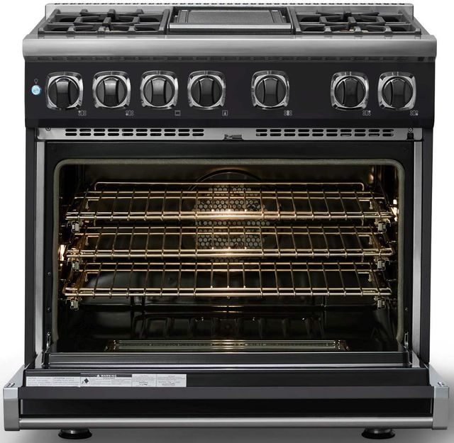 Viking® 7 Series 36" Onyx Pro Style Dual Fuel Range with Griddle-1
