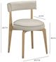 TOV Furniture Nikita Natural/Taupe Vegan Leather Dining Chair-2