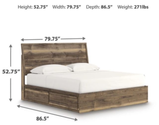 Signature Design by Ashley® Zadilyn Brown King Storage Panel Bed-2