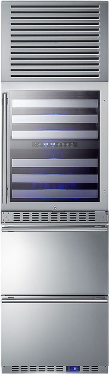 Summit® 24" Stainless Steel Decorative Refrigerator Grill-1