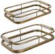 Uttermost® Rosea 2-Piece Brushed Gold Tray Set-0