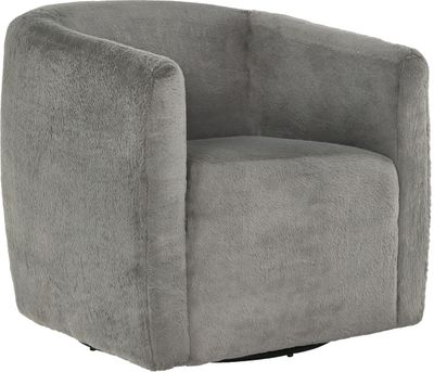 Signature Design by Ashley Bramner Charcoal Swivel Accent Chair