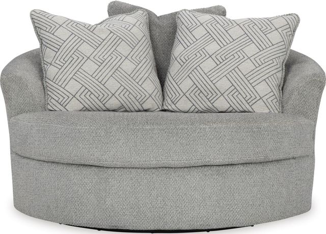 Signature Design by Ashley® Casselbury Cement Oversized Swivel Accent Chair-1