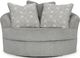 Signature Design by Ashley® Casselbury Cement Oversized Swivel Accent Chair-1