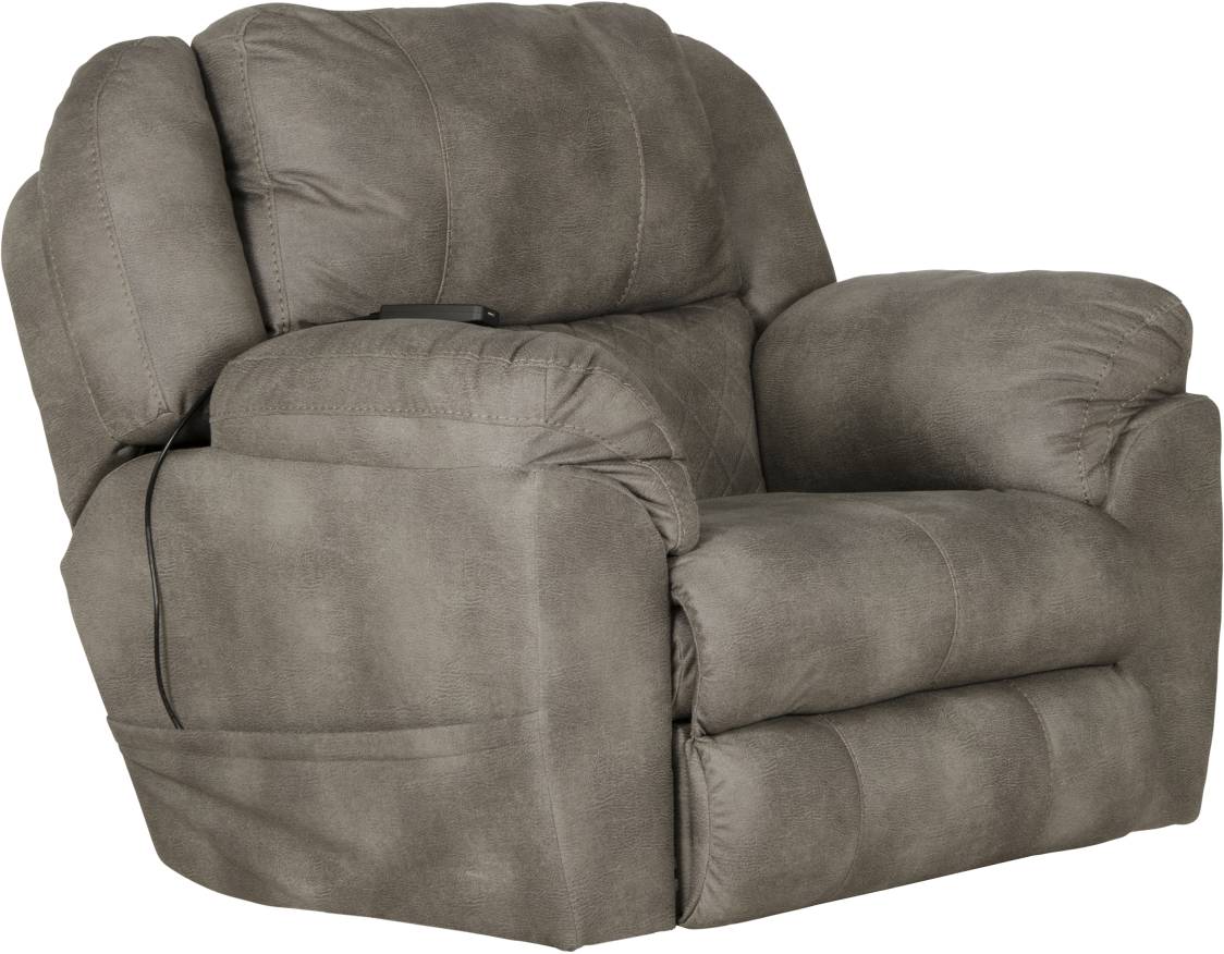 Catnapper® Flynn Fig Power Headrest with Lumbar Power Lay Flat Recliner with Dual Heat and Massage