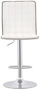 Coaster® Ashbury 2-Piece White/Chrome Upholstered Adjustable Stools-2