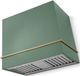 AGA Loge 36" Mineral Green Wall Mounted Range Hood with Antique Brass Trim-0