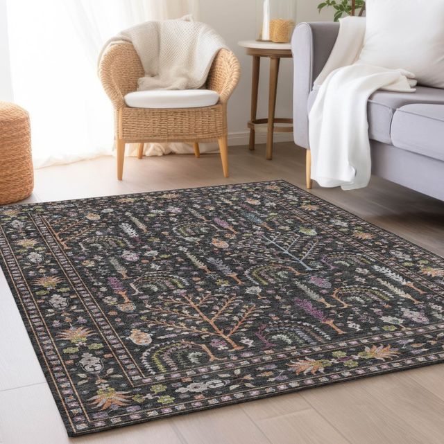Dalyn™ Rug Company Hatay HY5 Black 5'x8' Area Rug-4