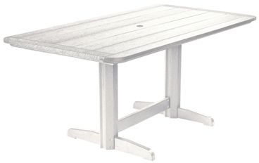 C R Plastics 72" White Rectangular Dining Table-0