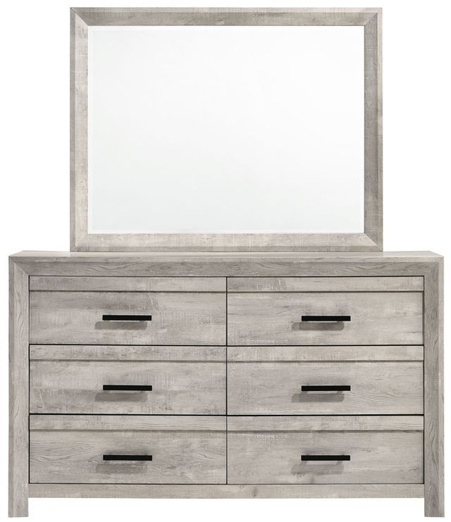 Elements International Eleanor White Dresser and Mirror -3