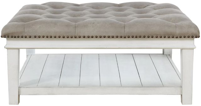 Signature Design by Ashley® Kanwyn Whitewash Ottoman-1