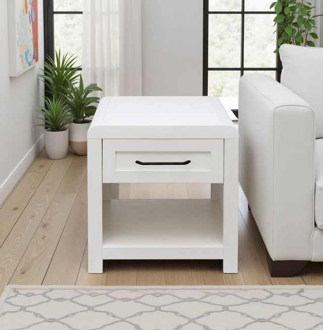 Legends Home Haven White End Table-1