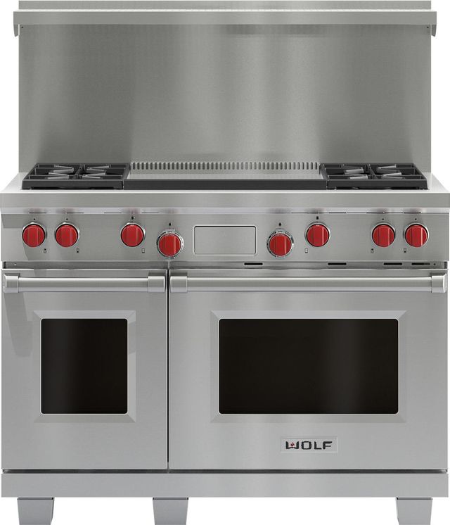 Wolf® 48" Stainless Steel Pro Style Dual Fuel Range-1