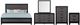 Global Furniture USA Lisbon 5-Piece Black/Dark Gray King Bedroom Set-0