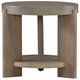 Liberty Furniture Affinity Gray Round End Table with Dusty Taupe Base-2