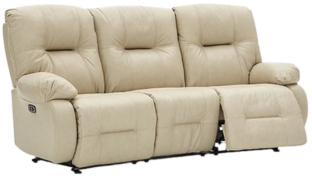 Best® Home Furnishings Customizable Brinley Leather Power Reclining Space Saver® Sofa-1