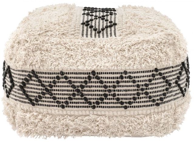Zuo® Modern Pisco Beige Black Ottoman-1