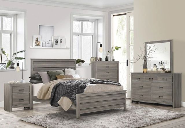 Homelegance® Waldorf Dark Gray California King Panel Bed-1