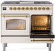 Ilve® Nostalgie II Series 40" Antique White Pro Style Dual Fuel Range-3