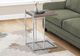 Monarch Specialties Inc. Dark Taupe 25"H Accent Table with Silver Base-2