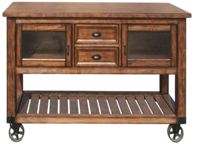 ACME Furniture Kadri Distressed Chestnut Kitchen Cart-0